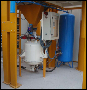 Sistemas de transporte neumático en fase densa bajo silo